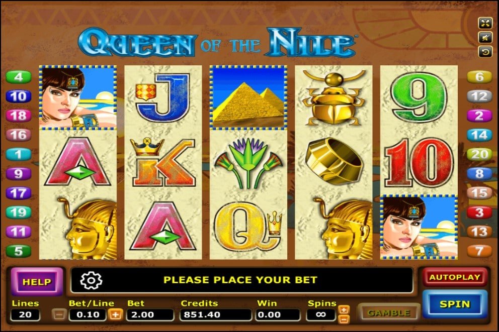 สัญลักษณ์ในเกม Queen Of The Nile